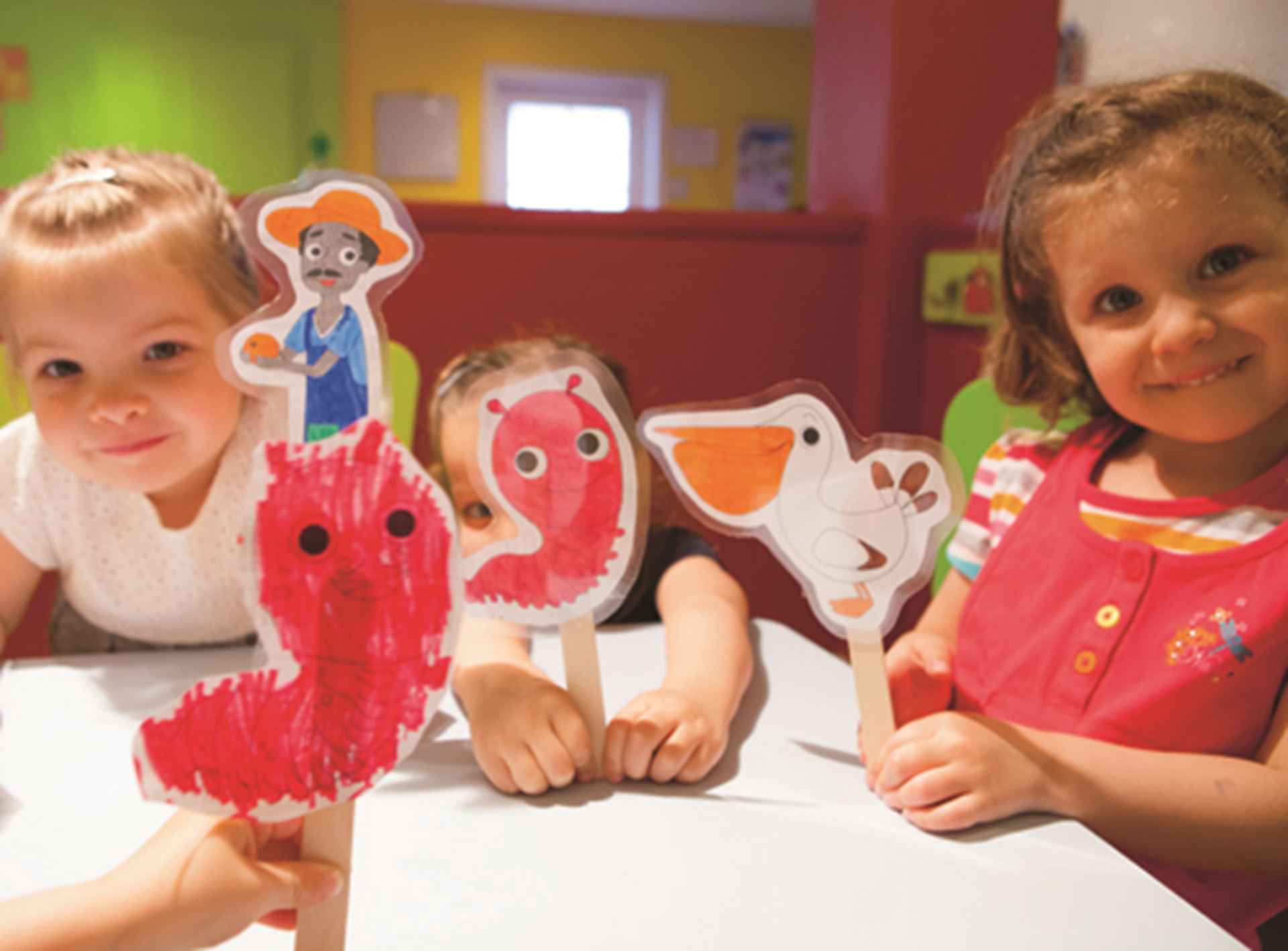 Children having fun crafting