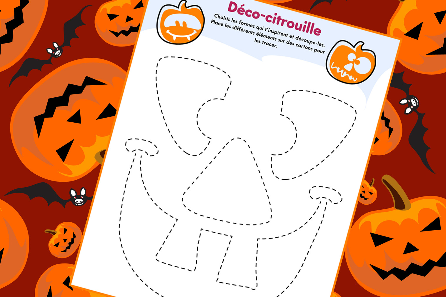 Activity - cut out pumpkin face FR